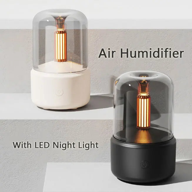 Atmosphere Light Humidifier Candlelight Aroma Diffuser Portable 120ml Electric USB Air Humidifier Cool Mist Maker Fogger 8-12 Hours With LED Night Light - Unique Unique Unique Atmosphere Light Humidifier Candlelight Aroma Diffuser Portable 120ml Electric USB Air Humidifier Cool Mist Maker Fogger 8-12 Hours With LED Night Light