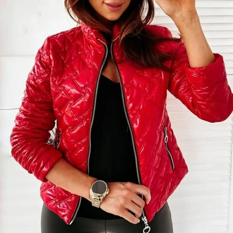 Women Slim Short Jacket Winter Coat Zipper Clothes Plus Size - Unique Unique Unique Women Slim Short Jacket Winter Coat Zipper Clothes Plus Size