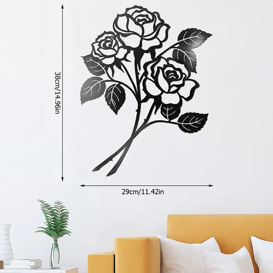 Metal Rose Art Wall Decorations Iron Wall Hanging - Unique Unique Unique Metal Rose Art Wall Decorations Iron Wall Hanging
