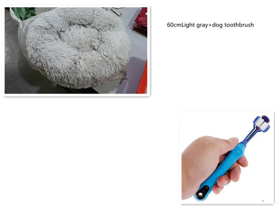 1 random color toothbrush pet plush dog brush in addition to bad breath tartar dental care dog cat cleaning supplies Unique