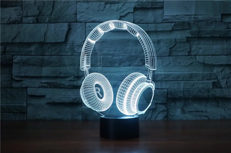 Stereo earphone illusion decorative table lamp - Unique Unique Unique Stereo earphone illusion decorative table lamp