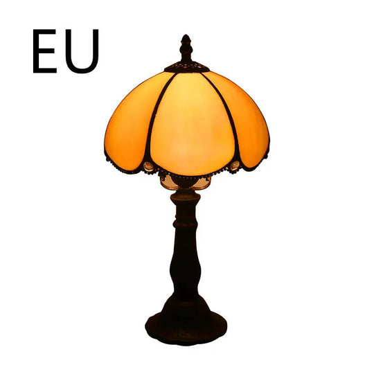 Lamp Bedroom Bedside Lamp Retro Bar Yellow Glass Lamp Resin Base Table Lamps Makeup Table Side Table Led Lights - Unique Unique Unique Lamp Bedroom Bedside Lamp Retro Bar Yellow Glass Lamp Resin Base Table Lamps Makeup Table Side Table Led Lights