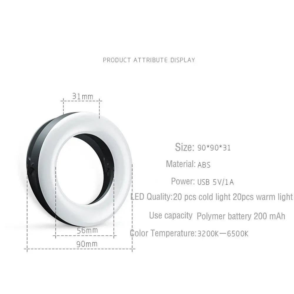 Led Selfie Ring Light For Cell Phone Photography Video Lighting Camera Photo On Youtube Live Streaming With USB Plug - Unique Unique Unique Led Selfie Ring Light For Cell Phone Photography Video Lighting Camera Photo On Youtube Live Streaming With USB Plug