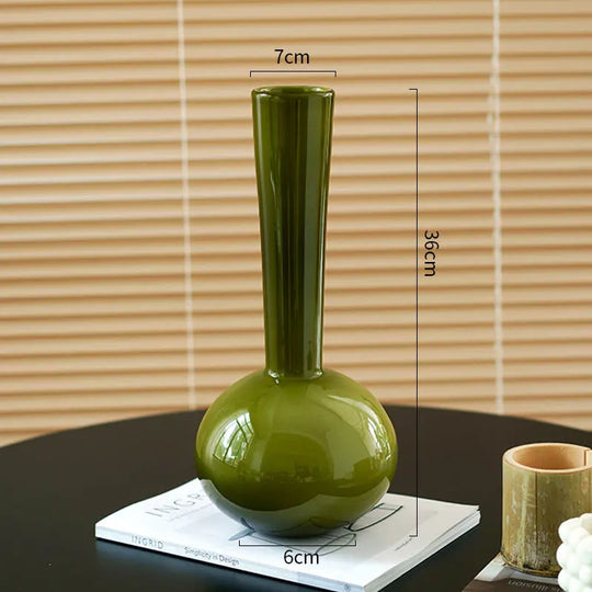 French Style Antique Glass Vase High Sense - Unique Unique Unique French Style Antique Glass Vase High Sense