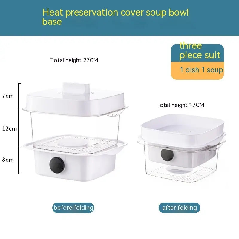 Multi-layer Dish Cover Heat Preservation Kitchen Cover Dining Table Leftover Storage Box Transparent Stack Cooking Hood Steamer - Unique Unique Unique Multi-layer Dish Cover Heat Preservation Kitchen Cover Dining Table Leftover Storage Box Transparent Stack Cooking Hood Steamer