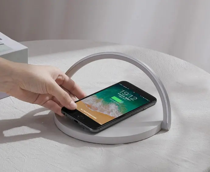 10w Wireless Charger Block Holder For Smart Phone Foldable Fast Charging Table Phone Stand Support With Led Table Lamp Portable - Unique Unique Unique 10w Wireless Charger Block Holder For Smart Phone Foldable Fast Charging Table Phone Stand Support With Led Table Lamp Portable