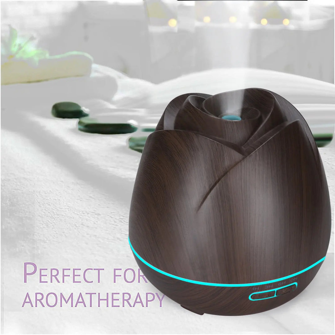 Light Wood Grain 400ml Colorful Light Rose Humidifier - Unique Unique Unique Light Wood Grain 400ml Colorful Light Rose Humidifier