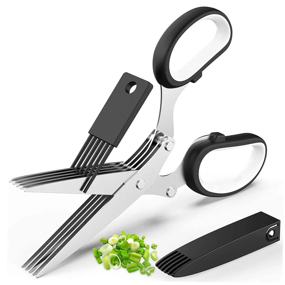 Herb Scissors With Multi Blades Stainless Steel Fast Cutting Shear Kitchen Tool - Unique Unique Unique Herb Scissors With Multi Blades Stainless Steel Fast Cutting Shear Kitchen Tool