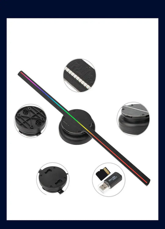 Led Luminous Sign Light Holographic Projector Diy Fan Screen Video Picture 3d Holographic Light Holiday Decoration - Unique Unique Unique Led Luminous Sign Light Holographic Projector Diy Fan Screen Video Picture 3d Holographic Light Holiday Decoration