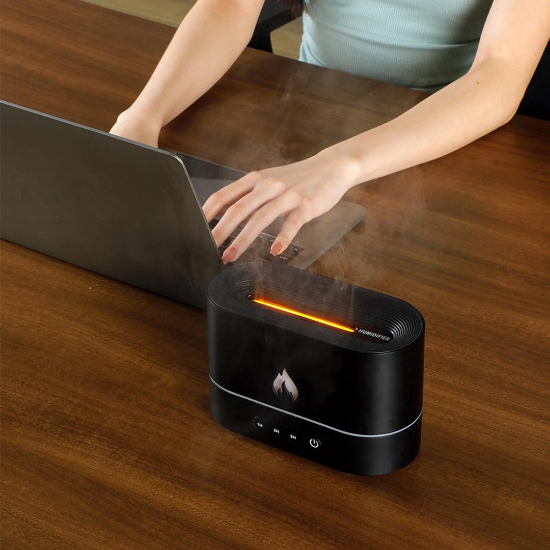 Siming Flame Aromatherapy Machine Home Bedroom Silent Atmosphere Light Humidifier Flame Diffuser Home Decor - Unique Unique Unique Siming Flame Aromatherapy Machine Home Bedroom Silent Atmosphere Light Humidifier Flame Diffuser Home Decor