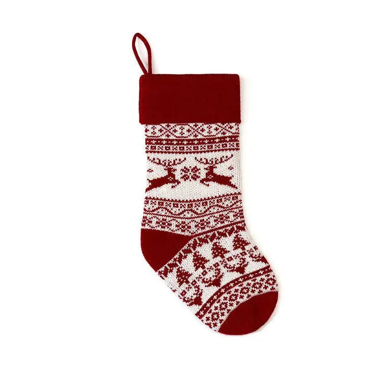 European And American Jacquard Yarn Gift Bag Christmas Decoration - Unique Unique Unique European And American Jacquard Yarn Gift Bag Christmas Decoration