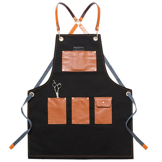Apron Work Denim Barber Milk Tea Shop Baking Floral Restaurant Work Clothes Men And Women Art - Unique Unique Unique Apron Work Denim Barber Milk Tea Shop Baking Floral Restaurant Work Clothes Men And Women Art