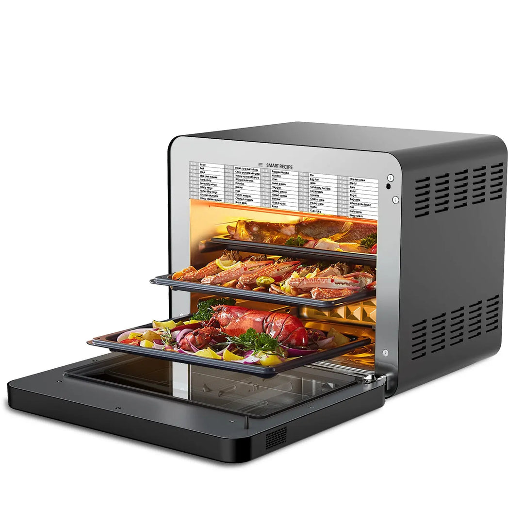 Geek Chef Steam Air Fryer Toast Oven Combo , 26 QT Steam Convection Oven Countertop , 50 Cooking Presets, With 6 Slice Toast, 12 In Pizza, Black Stainless Steel. Prohibited From Listing On Amazon - Unique Unique Unique Geek Chef Steam Air Fryer Toast Oven Combo , 26 QT Steam Convection Oven Countertop , 50 Cooking Presets, With 6 Slice Toast, 12 In Pizza, Black Stainless Steel. Prohibited From Listing On Amazon