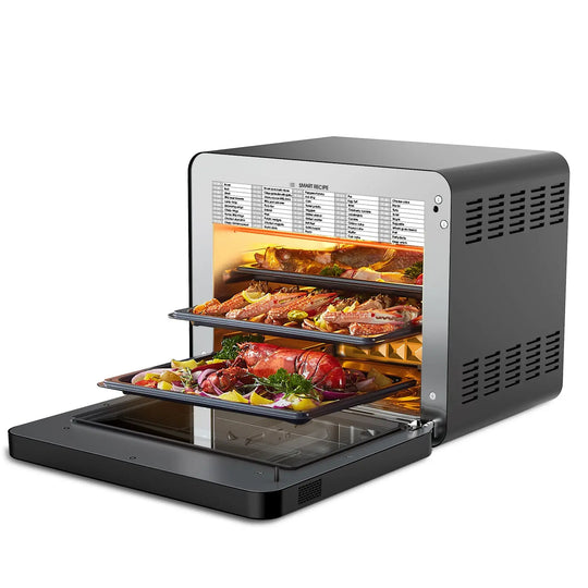 Geek Chef Steam Air Fryer Toast Oven Combo , 26 QT Steam Convection Oven Countertop , 50 Cooking Presets, With 6 Slice Toast, 12 In Pizza, Black Stainless Steel. Prohibited From Listing On Amazon - Unique Unique Unique Geek Chef Steam Air Fryer Toast Oven Combo , 26 QT Steam Convection Oven Countertop , 50 Cooking Presets, With 6 Slice Toast, 12 In Pizza, Black Stainless Steel. Prohibited From Listing On Amazon