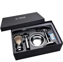 CSB Shaving Set Double Edge Safety Shaving Razor Men Badger Hair Brush Chrome Stand Mug Bowl Soap Kit 10 Free Blades - Unique Unique Unique CSB Shaving Set Double Edge Safety Shaving Razor Men Badger Hair Brush Chrome Stand Mug Bowl Soap Kit 10 Free Blades