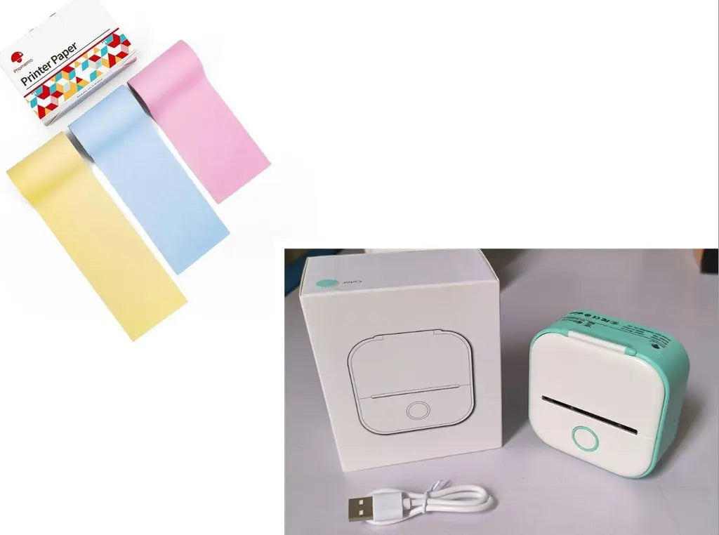Portable Mini Thermal Label Printer Home Photo Printer Student Wrong Question Printer Bluetooth-compatible Mini Label Printer Price Tag Unique