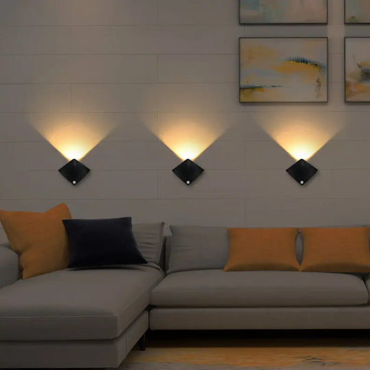 Wireless USB Rechargeable Decor Wall Lamp Human Body Sensing Home Decor Night Lights Bedroom Porch Balcony Corridor Decor Lamps - Unique Unique Unique Wireless USB Rechargeable Decor Wall Lamp Human Body Sensing Home Decor Night Lights Bedroom Porch Balcony Corridor Decor Lamps