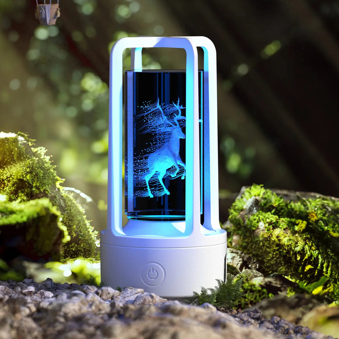Creative 2 In 1 Audio Acrylic Crystal Lamp And Bluetooth Speaker Valentine's Day Gift Touch Night Lamp Unique