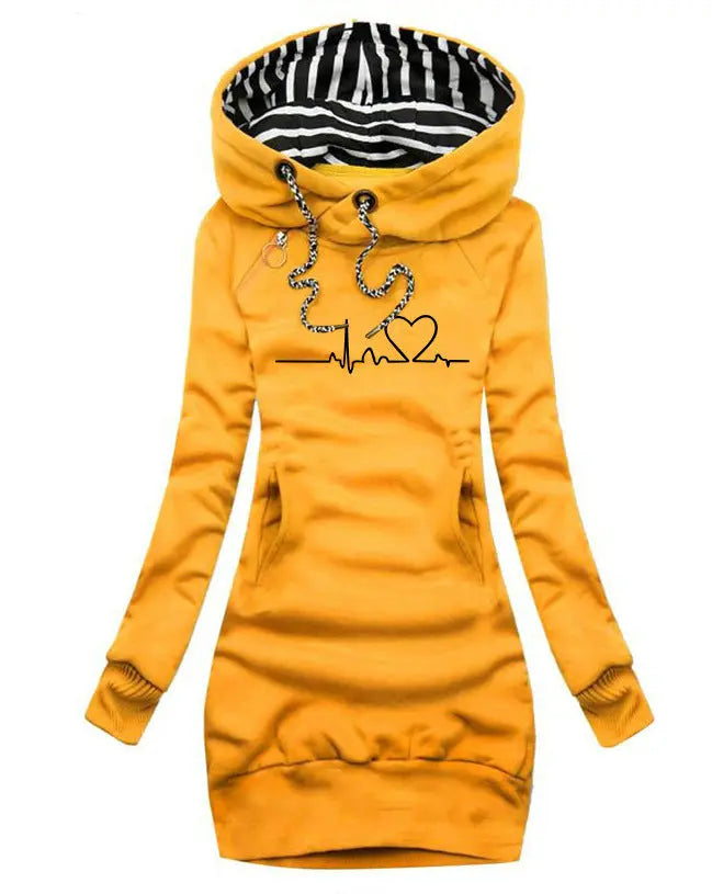 Heart Print Long Clothes Women Hoodie Sweatshirt Pullover Tops - Unique Unique Unique Heart Print Long Clothes Women Hoodie Sweatshirt Pullover Tops