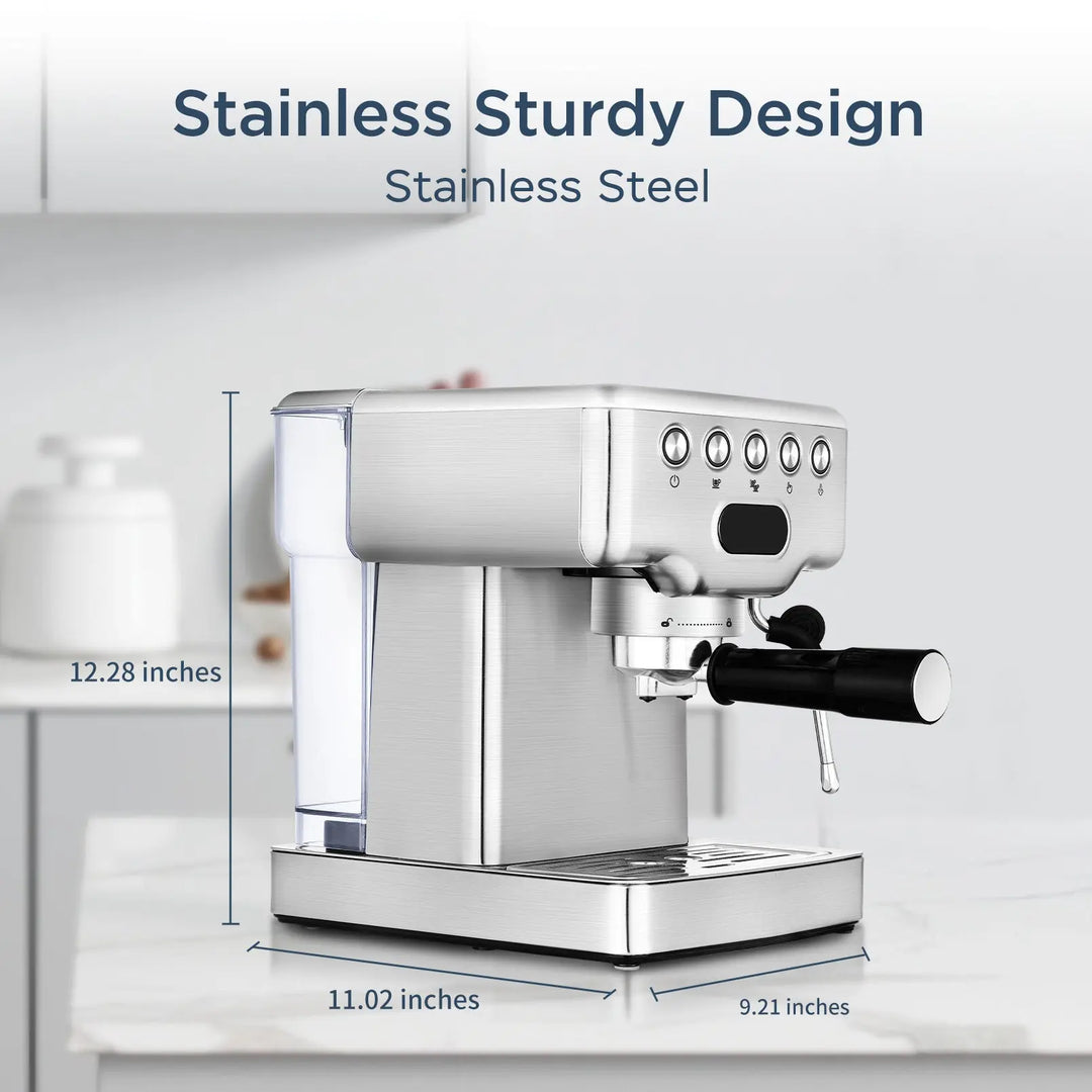 Geek Chef Espresso Machine, 20 Bar Espresso Machine With Milk Frother For Latte, Cappuccino, Macchiato, For Home Espresso Maker, 1.8L Water Tank, Stainless Steel, Ban On Amazon - Unique Unique Unique Geek Chef Espresso Machine, 20 Bar Espresso Machine With Milk Frother For Latte, Cappuccino, Macchiato, For Home Espresso Maker, 1.8L Water Tank, Stainless Steel, Ban On Amazon