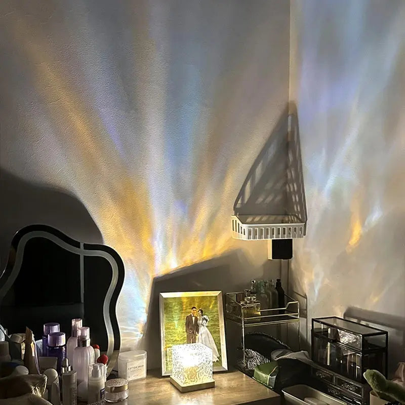 LED Water Ripple Ambient Night Light USB Rotating Projection Crystal Table Lamp RGB Dimmable Home Decoration 16 Color Gifts - Unique Unique Unique LED Water Ripple Ambient Night Light USB Rotating Projection Crystal Table Lamp RGB Dimmable Home Decoration 16 Color Gifts