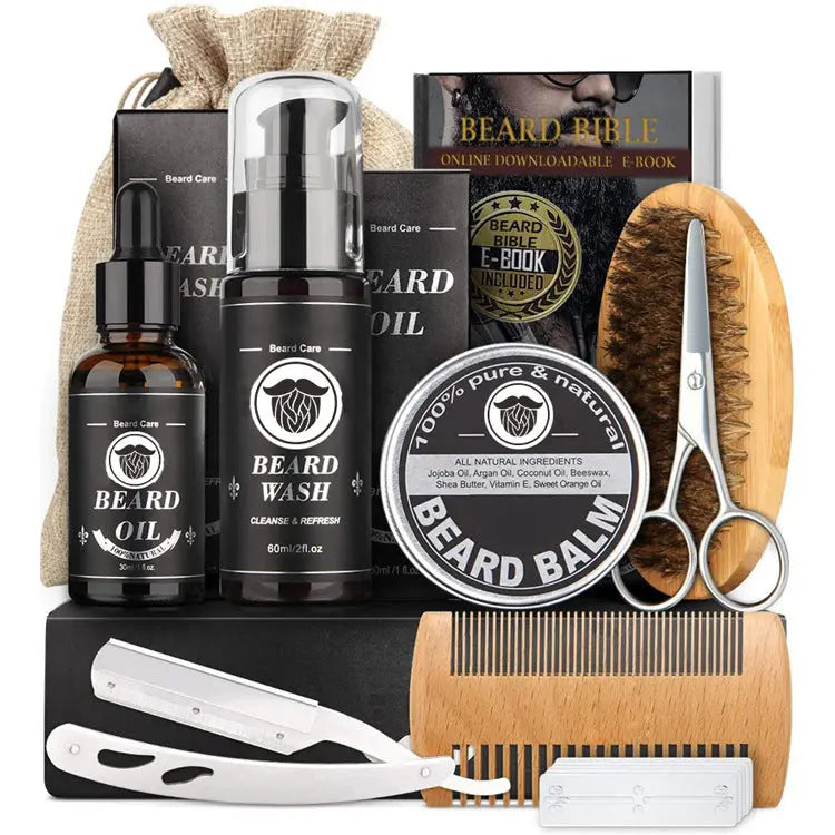 Men's Beard Grooming Kit Beard Roller Cleaning Disinfectant Unique