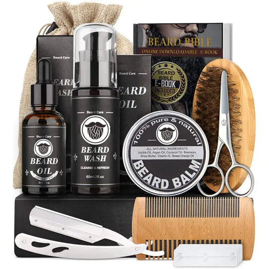 Men's Beard Grooming Kit Beard Roller Cleaning Disinfectant Unique