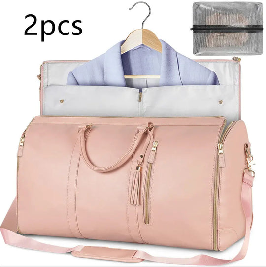 Large Capacity Travel Duffle Bag Women's Handbag Folding Suit Bag Waterproof Clothes Totes Unique