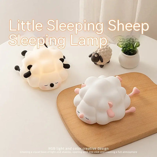 Cute Silicone Night Lights Sheep Cartoon Bedroom Lamp For Children's Room Decor Rechargeable Timing Dimming Sleep Night Light - Unique Unique Unique Cute Silicone Night Lights Sheep Cartoon Bedroom Lamp For Children's Room Decor Rechargeable Timing Dimming Sleep Night Light