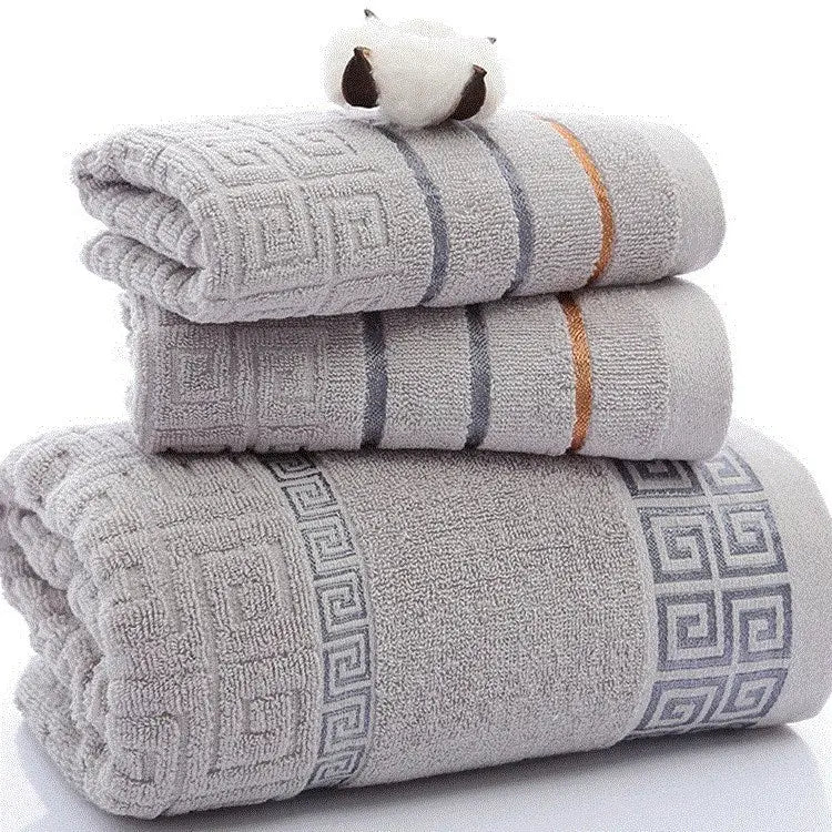 Three-piece cotton towel set - Unique Unique Unique Three-piece cotton towel set