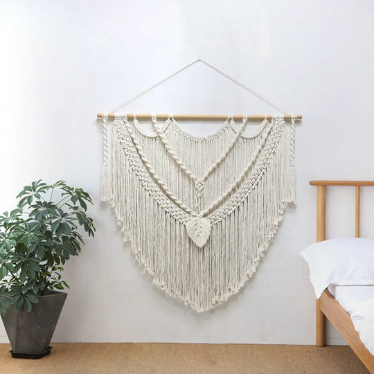 Room Decor Hand Woven Tapestry Wall Curtains With Bohemian Leaves - Unique Unique Unique Room Decor Hand Woven Tapestry Wall Curtains With Bohemian Leaves