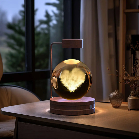Crystal Ball Cosmic Dinosaur Indoor Night Light USB Power Warm Bedside Light Birthday Gift Night Lamp Unique