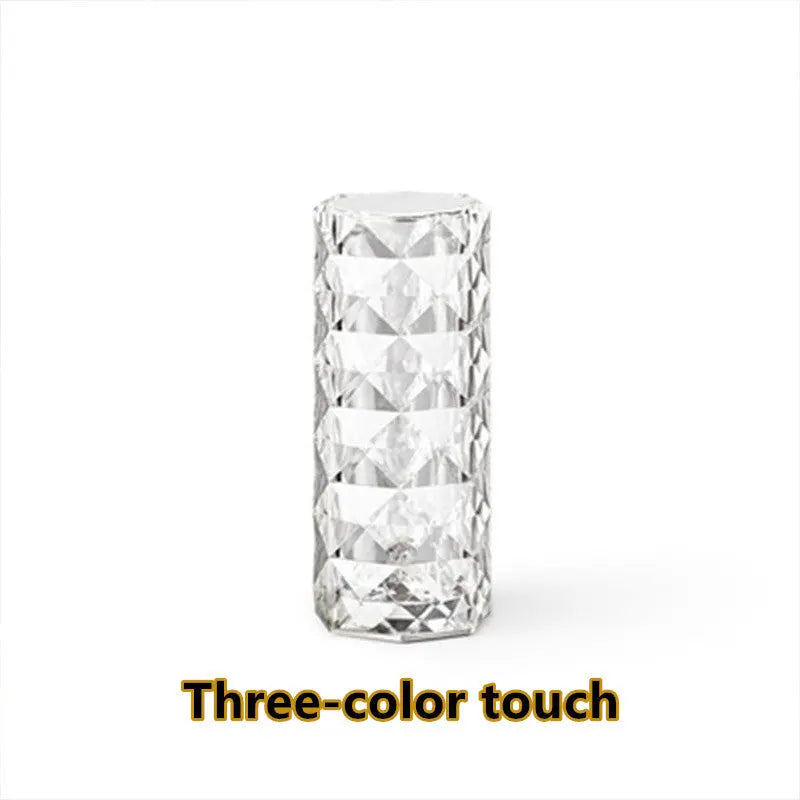 Nordic Crystal Lamp USB Table Lamps Bedroom Touch Dimming Atmosphere Diamond Night Light Rose Projector Lamp Decor - Unique Unique Unique Nordic Crystal Lamp USB Table Lamps Bedroom Touch Dimming Atmosphere Diamond Night Light Rose Projector Lamp Decor