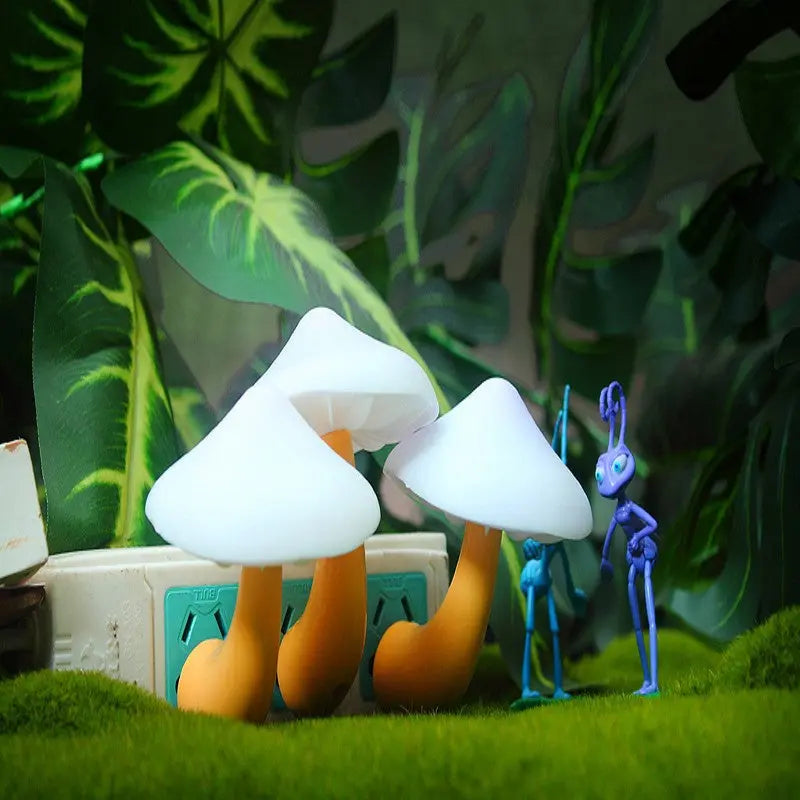 LED Night Light Mushroom Wall Socket Lamp EU US Plug Warm White Light-control Sensor Bedroom Light Home Decoration - Unique Unique Unique LED Night Light Mushroom Wall Socket Lamp EU US Plug Warm White Light-control Sensor Bedroom Light Home Decoration