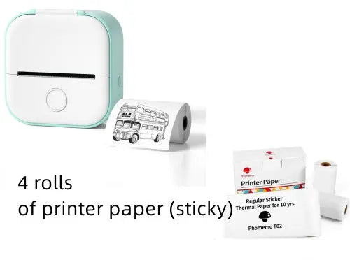 Portable Mini Thermal Label Printer Home Photo Printer Student Wrong Question Printer Bluetooth-compatible Mini Label Printer Price Tag Unique