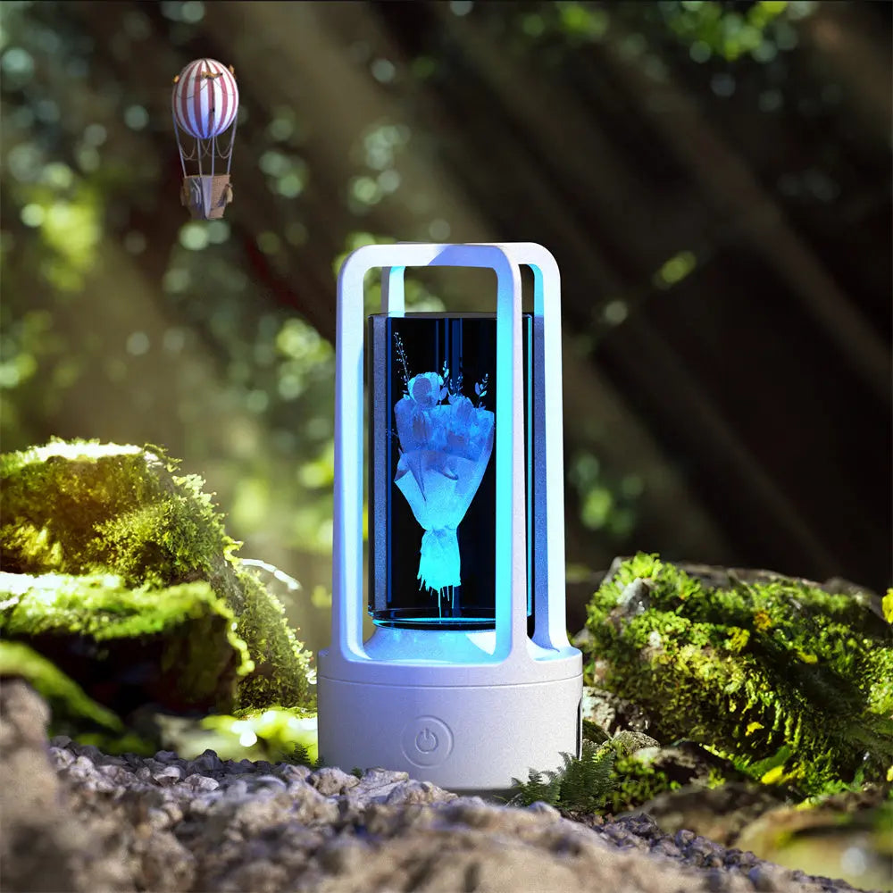 Creative 2 In 1 Audio Acrylic Crystal Lamp And Bluetooth Speaker Valentine's Day Gift Touch Night Lamp - Unique Unique Unique Creative 2 In 1 Audio Acrylic Crystal Lamp And Bluetooth Speaker Valentine's Day Gift Touch Night Lamp