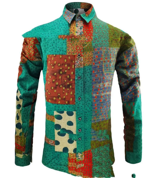 Men's Long-sleeved Shirts Linen Cotton Printing New Products Autumn - Unique Unique Unique Men's Long-sleeved Shirts Linen Cotton Printing New Products Autumn