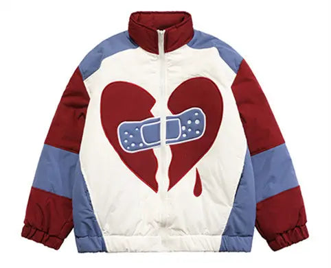 High Street Love Bandage Stitching Cotton Clothes For Men And Women - Unique Unique Unique High Street Love Bandage Stitching Cotton Clothes For Men And Women