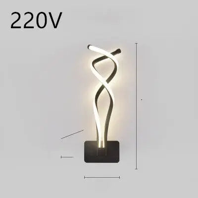 led wall lamp nordic minimalist bedroom bedside lamp Unique