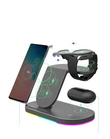 Suitable For Watch, Mobile Phone New Product 15W Wireless Charger Three In One - Unique Unique Unique Suitable For Watch, Mobile Phone New Product 15W Wireless Charger Three In One