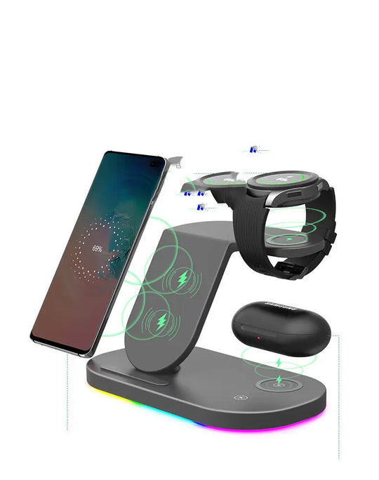 Suitable For Watch, Mobile Phone New Product 15W Wireless Charger Three In One - Unique Unique Unique Suitable For Watch, Mobile Phone New Product 15W Wireless Charger Three In One