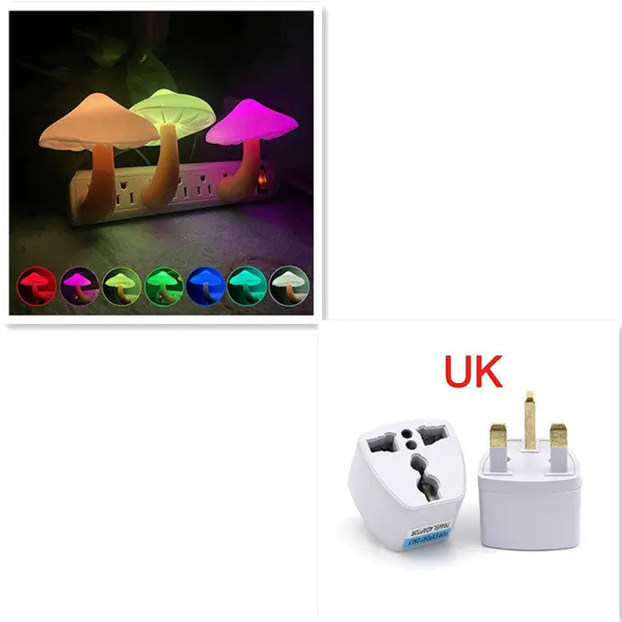 LED Night Light Mushroom Wall Socket Lamp EU US Plug Warm White Light-control Sensor Bedroom Light Home Decoration - Unique Unique Unique LED Night Light Mushroom Wall Socket Lamp EU US Plug Warm White Light-control Sensor Bedroom Light Home Decoration