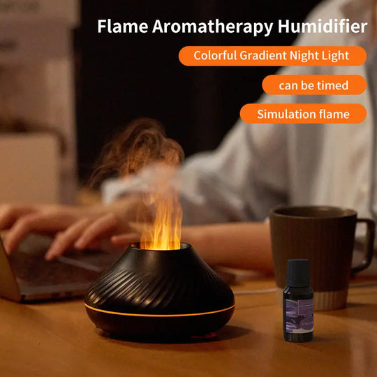 Drop Shipping RGB 130ML Flame Humidifier Diffuser Aroma Essential Oil Fire Flame Aroma Diffuser - Unique Unique Unique Drop Shipping RGB 130ML Flame Humidifier Diffuser Aroma Essential Oil Fire Flame Aroma Diffuser