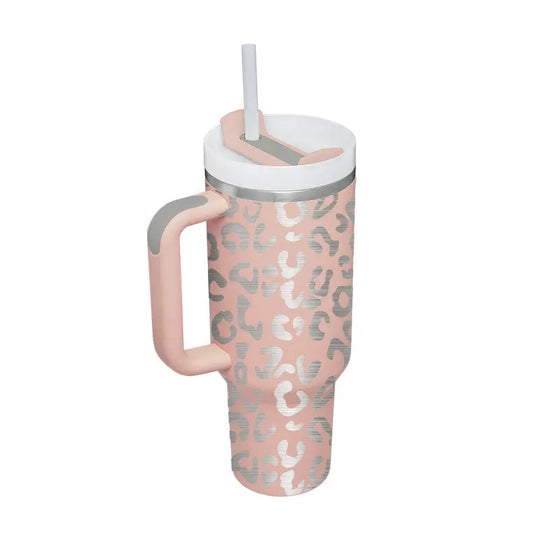 40 Oz Tumbler With Handle Straw Insulated, Stainless Steel Spill Proof Vacuum Coffee Cup Tumbler With Lid Tapered Mug Gifts For Valentine Lover Suitable For Car Gym Office Travel - Unique Unique Unique 40 Oz Tumbler With Handle Straw Insulated, Stainless Steel Spill Proof Vacuum Coffee Cup Tumbler With Lid Tapered Mug Gifts For Valentine Lover Suitable For Car Gym Office Travel