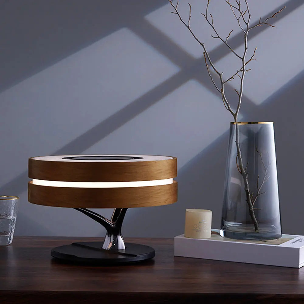 Round Intelligent Music Bluetooth Speaker Bed Lamp WiFi Circle Tree Of Led Light Wireless Charging For Living Room - Unique Unique Unique Round Intelligent Music Bluetooth Speaker Bed Lamp WiFi Circle Tree Of Led Light Wireless Charging For Living Room