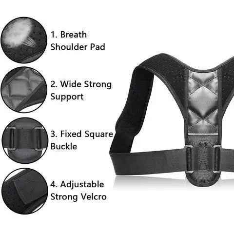 Adjustable Posture Corrector Back Support Strap Brace Shoulder Spine Support Lumbar Posture Orthopedic Belt - Unique Unique Unique Adjustable Posture Corrector Back Support Strap Brace Shoulder Spine Support Lumbar Posture Orthopedic Belt