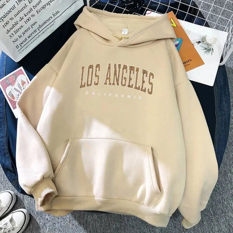 Los Angeles, California Usa City Leopard Hoodie - Unique Unique Unique Los Angeles, California Usa City Leopard Hoodie