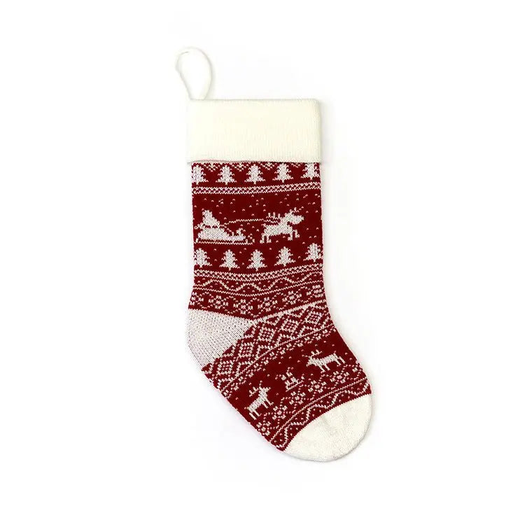 European And American Jacquard Yarn Gift Bag Christmas Decoration - Unique Unique Unique European And American Jacquard Yarn Gift Bag Christmas Decoration
