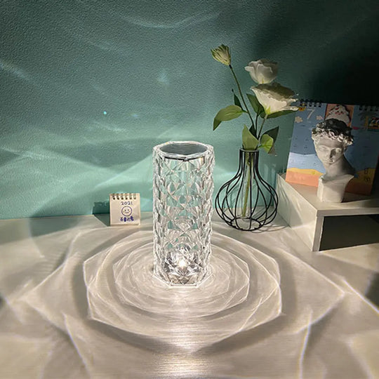 Nordic Crystal Lamp USB Table Lamps Bedroom Touch Dimming Atmosphere Diamond Night Light Rose Projector Lamp Decor - Unique Unique Unique Nordic Crystal Lamp USB Table Lamps Bedroom Touch Dimming Atmosphere Diamond Night Light Rose Projector Lamp Decor