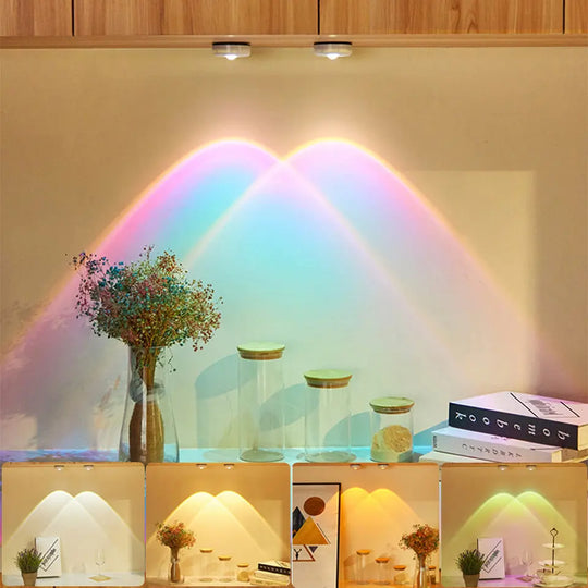 Led Lights Wireless Closet Kitchen Lights Under Furniture Battery Powered Sunset Nightlight Wall Lamp Bedroom Decoration Cabinet - Unique Unique Unique Led Lights Wireless Closet Kitchen Lights Under Furniture Battery Powered Sunset Nightlight Wall Lamp Bedroom Decoration Cabinet